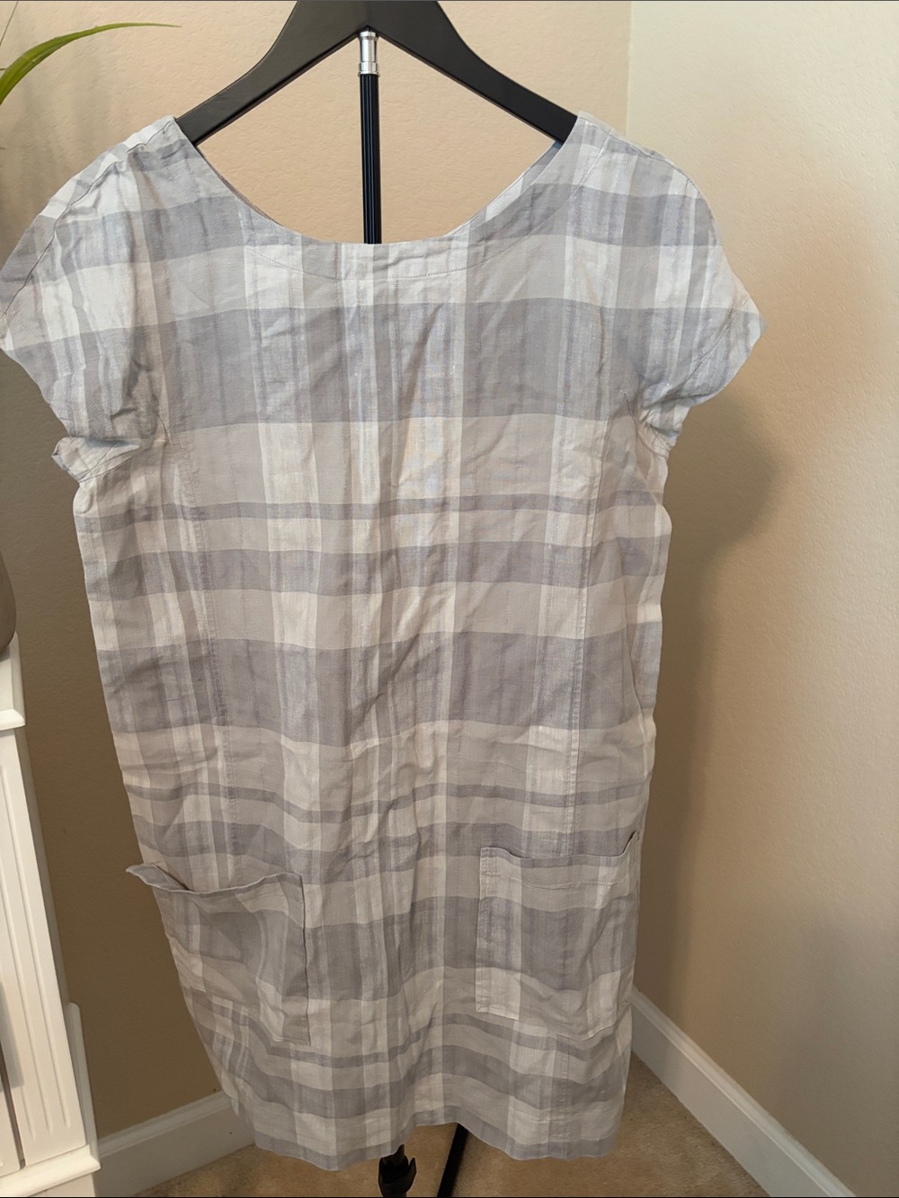 Eileen Fisher Light Gray Linen dress